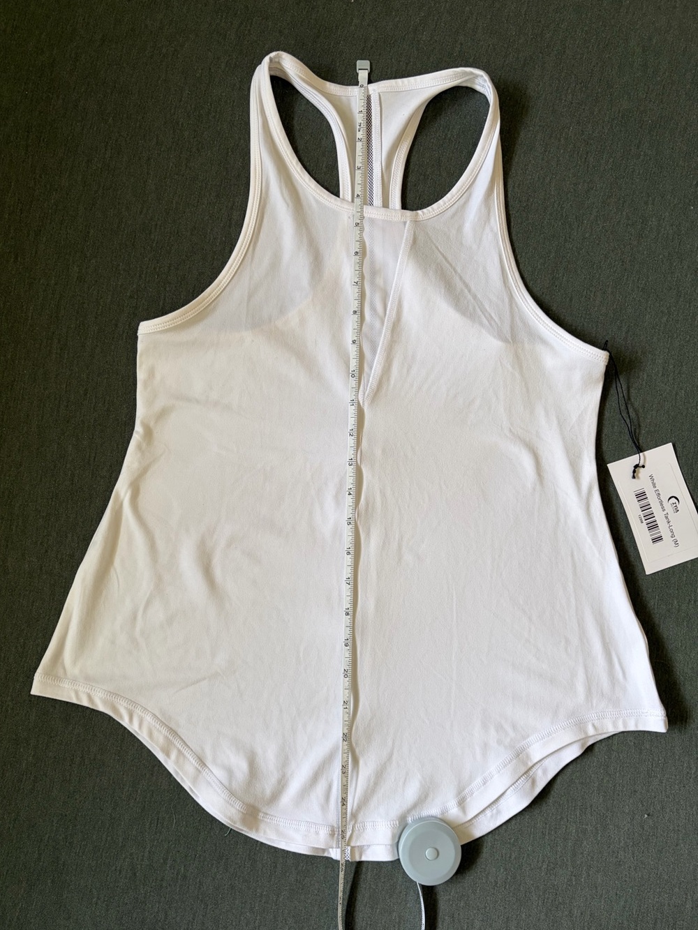 ZYIA ACTIVE - White Effortless Tank-Long size medium - Picture 5 of 5